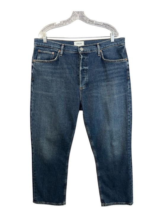 Agolde Denim - Agolde Riley Crop Jeans Women’s 33 Blue High Rise Straight Leg A056-1858